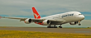 OQA (Nancy Bird-Walton) taking off at Sydney Airport (2012)  (Courtesy Richard de Crespigny)