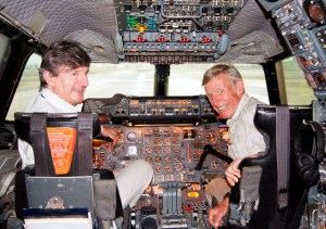 Dad (Peter) and Concord Captain Christopher Orlebar in the Concord Cockpit (2014)