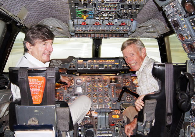 Peter de Crespigny and Concord Captain Christopher Orlebar