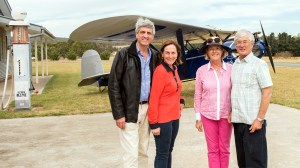 Coral with Dick and Pip Smith at their Bowylie property.