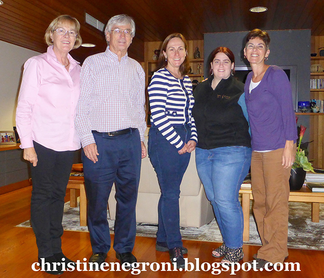 Pip Smith, Dick Smith, Coral, Sophia de C, Christine Negroni (Photo: Christine)