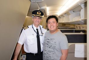Edward Leung after Hong Kong - Sydney flight Feb 2014