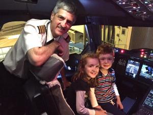 The Neeham's after QF1 flight DXB-LHR 20Dec 2014