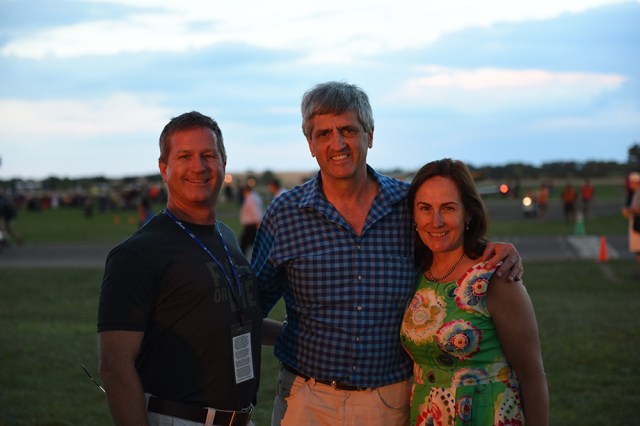 Captain Eric Auxier with Coral and me as an Oshkosh 2015 sunset.