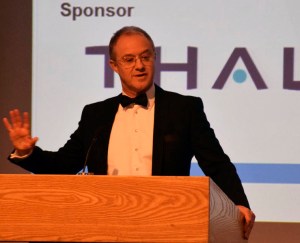 Andrew Haines (CAA), Black Tie Debate, Jan 2016 (Photo: RAeS)